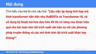 ADVANCING EXTRACTIVE SUMMARIZATION ENHANCING AND INNOVATIONS IN BERTSUM  CS519O21KHTN [upl. by Dennett]