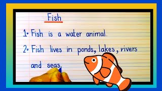 5 lines on fishfive sentences on fishparagraph on fish [upl. by Fabozzi784]