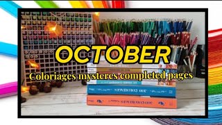 Coloriages mysteres DISNEY completed coloring pages OCTOBER hachetteheroes [upl. by Rebeka]