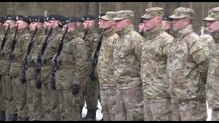 US NATO troops surge in Europe after Russian aggression [upl. by Nylhtak]