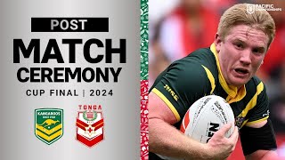 Pacific Championship 2024  Kangaroos v Tonga XIII Cup Final  PostMatch Ceremony [upl. by Yanaton283]