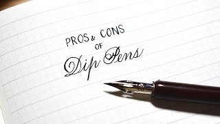 Pros and Cons of Dip Pen Real speed writing with dip pen  Beginners Calligraphy  ASMR writing [upl. by Helve]