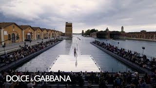 Venezia 2021 DolceampGabbana Alta Sartoria Fashion Show in Arsenale [upl. by Leuname]