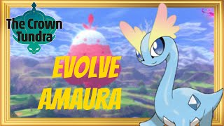 How to evolve Amaura into Aurorus in Pokémon Sword and Shield  The Crown Tundra [upl. by Gnex326]