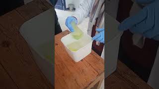 Chemical reaction of soap 🧼 flammable gasand water then light 🧪✴️ [upl. by Gerita17]