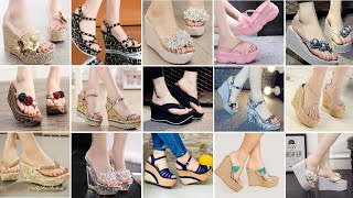 Comfortable Women Summer Wedge Heels  Stylish Wedge Sandals  Wedge Shoes Design  Party Wear Wedge [upl. by Cid]