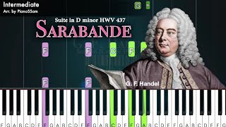 Intermediate Sarabande from Suite in D minor HWV 437  G F Handel  Piano Arrangement [upl. by Hubble91]