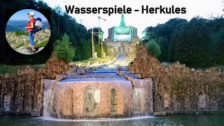 Kassel  Beleuchtete Wasserspiele am Herkules 2018  Niemcy [upl. by Tamanaha]