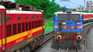 TWO TRAIN CROSSING IN SAME RAIL TRACK  BUMPY RAILROAD  Train Simulator  Railwork  NTG GAMING [upl. by Esiralc]