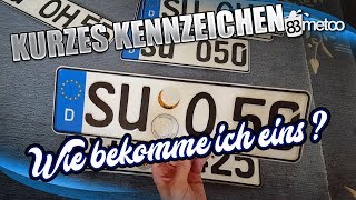 Wie bekomme ich ein kurzes Kennzeichen  Wunschkennzeichen metoo 83 [upl. by Rafaelof]