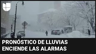 Millones de personas bajo alerta por acumulación de nieve y riesgo de lluvias en costa este de EEUU [upl. by Ramilahs]