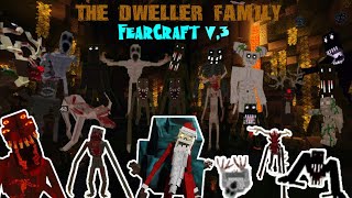 quotFEARCRAFT v3 JUMPSCARE UPDATEquot MCPE Addon  More Dwellers Family  Mod Showcase Creepypasta [upl. by Previdi]