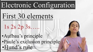 Electronic Configuration for first 30 elements  Chemistry [upl. by Chappy]