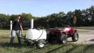 60 Gallon Trailer Sprayer with 14 Foot Breakaway Boom  Master Manufacturing [upl. by Aihsyt]