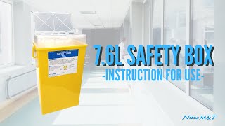 How to use SAFETY BOX76L Sharps container Instruction Video [upl. by Helmer258]