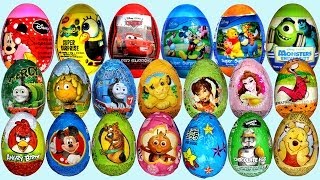 26 Surprise eggs Маша и Медведь Kinder Surprise Disney Pixar Cars 2 Mickey Mouse [upl. by Tubb422]