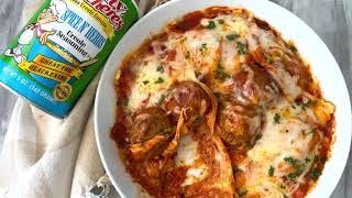 Cheesy Ravioli amp Meatball Casserole [upl. by Banwell]