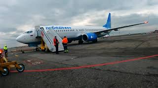 Pobeda Boeing 737 Krasnodar to Moscow 4K Flight review [upl. by Brothers519]