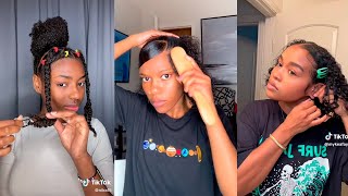 20 SIMPLE NATURAL HAIRSTYLES TUTORIALS 💞 PROTECTIVE HAIRSTYLES COMPILATION [upl. by Goulden]