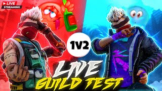 FREE FIRE LIVE GUILD TEST🎯 KALUVA GANG🤯  FF LIVE TEAM CODE GIVEAWAY  LIVE REACTION FF LIVE [upl. by Peyter]