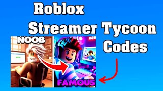 Roblox Streamer Tycoon Codes  😱 [upl. by Chita984]