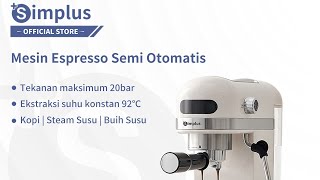 Tutorial Bikin Kopi Ala Cafe Dari Rumah Pakai Mesin Espresso Dari SIMPLUS ID [upl. by Aleihs]