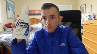 Orajel 2X Antiseptic Mouth Sore Rinse Review  Wisdom Tooth Removal Story [upl. by Buderus]