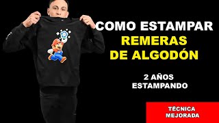 Cómo estampar remeras de algodón con la técnica de sublimación [upl. by Amitaf]