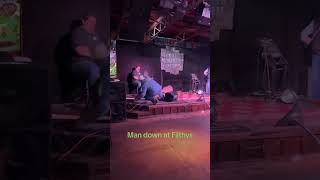 Local country musician falls off stage shorts [upl. by Ecital]