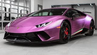 Delivery of a 2018 Lamborghini Huracán LP6404 Performante in Viola SE 30TH [upl. by Haskins422]