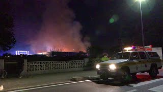 LIVE Grosso incendio a Cusignana frazione di Giavera del Montello Treviso diretta video [upl. by Atinahs]