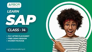 SAP Class 14  Arbor Academy  IT Training amp Placement  Pay After Placement [upl. by Ahsercal231]