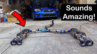 RES Valvetronic Titanium Catback Exhaust Install for Subaru WRX STI 20152021 JDMuscle Sound [upl. by Durr]