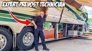 Touring a Prevost Parliament with Tech that Built This Coach [upl. by Gerik]