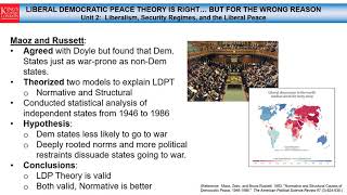 Liberal Democratic Peace Theory  Why It is Right but for the Wrong Reasons  A Discussion [upl. by Enilreug]