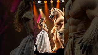 A QUEEN FUSES WITH A HORSE ON AGT americagottalent talent magic [upl. by Esinaej]