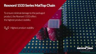 Rexnord 1533 Series MatTop Chain for Highest Bottle Stability [upl. by Iong]