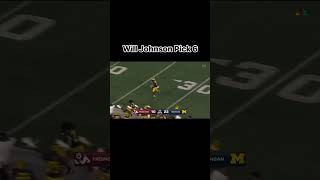 WILL JOHNSON PICK 6  ART OF ANTICIPATION collegefootball defensiveback michiganfootball pick6 [upl. by Ednew]