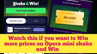 Watch this Video if you want to Win more prices in this Opera mini Giveaways 🍒 [upl. by Tnilf]