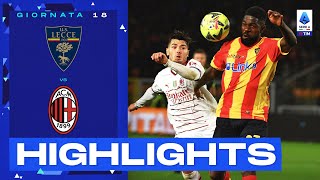 LecceMilan 22  I Rossoneri fermati da un grande Lecce Gol e Highlights  Serie A TIM 202223 [upl. by Schaumberger194]