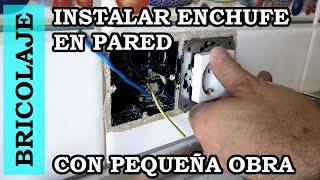 Instalar enchufe en pared de azulejo Pequeña obra eléctrica 041 [upl. by Freddie181]