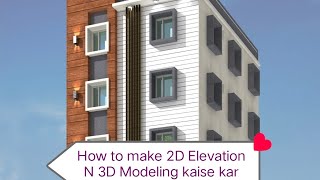 Make 2D Elevation N Convert in 3D Modeling in AutoCAD Video Viral Trending Bindaashyderabadi [upl. by Roxanna]