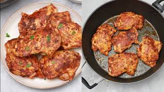 Pan Fried Chicken Thighs Skinless Boneless Chicken Thighs Recipe [upl. by Yllil]