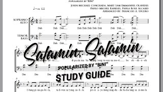 Study Guide “Salamin Salamin” by BINI  SATB Arrangement [upl. by Viridi]