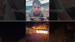 quotThey bombed our tent at 130 am my brother and mother died in the firequot gaza [upl. by Bentlee]