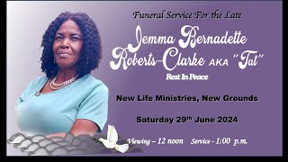 Jemma Bernadette Roberts Clarke  funeral [upl. by Alahc106]