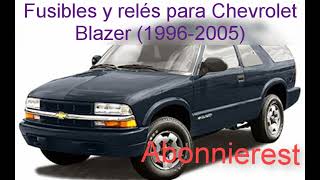 Fusibles y relés para Chevrolet Blazer 19962005 [upl. by Munster]