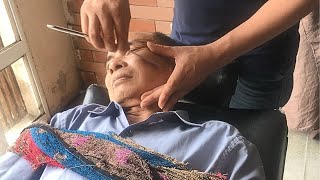 💈 Viet Nam Barbershop 🪒  Quickly remove facial hair Unique facial shaving technique 27 [upl. by Mit]