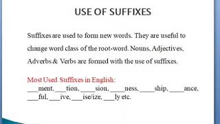 Suffixation  major word formation process in English [upl. by Airetak]