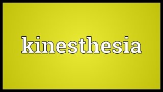 Kinesthesia Meaning [upl. by Kincaid289]